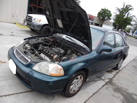 1996 HONDA CIVIC EX GREEN 4DR 1.6L VTEC AT A17581